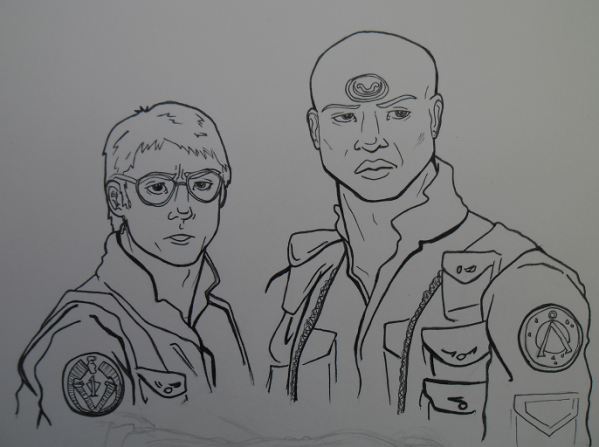 Daniel and Teal'c from Stargate SG-1 